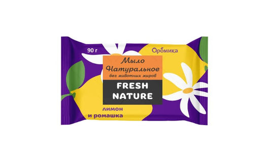 Аромика Мыло туалетное Fresh nature Лимон и ромашка (90г)