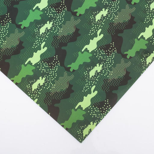Цена за 10 шт. Бумага упаковочная глянец Камуфляж, 70?100 см