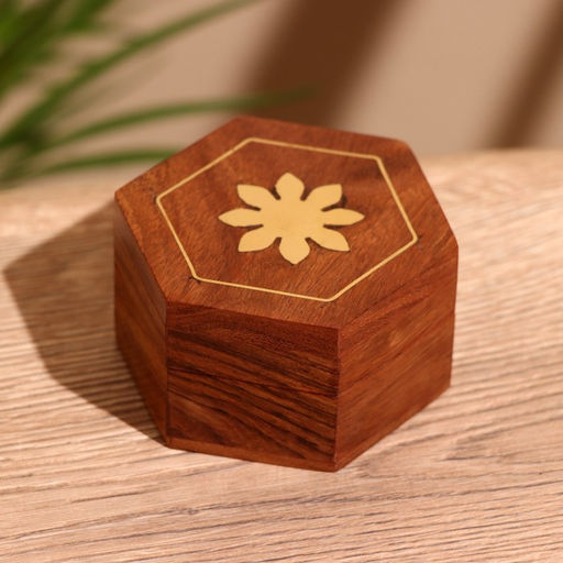 Шкатулка «Солнце», 6.5×7.5×4 см, дерево шишам