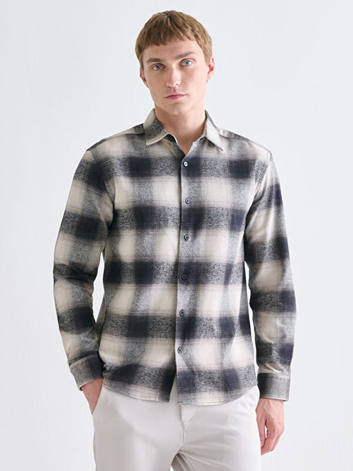 Regular Fit Uzun Kollu Ekose Erkek Oduncu G?mlek