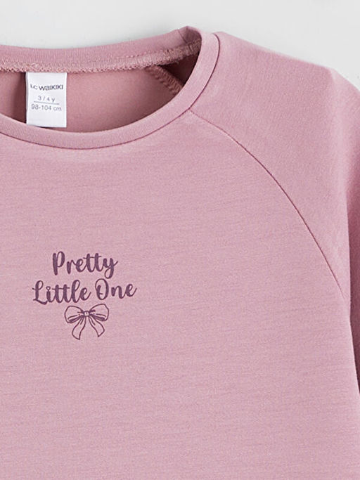 Bask?l? Soft Touch K?z ?ocuk Sweatshirt