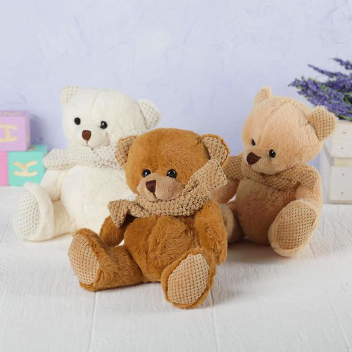 Мягкая игрушка Мишка, в вязаном шарфике, МИКС - Simaland фото 2