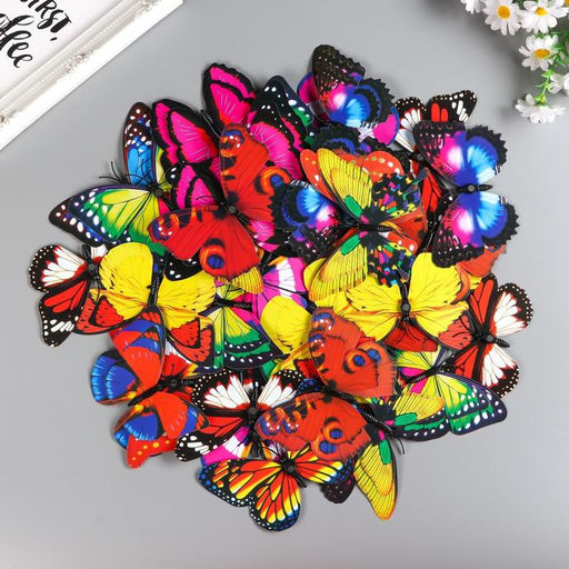 Цена за 50 шт. Магнит Бабочка двухслойная 119 см - Simaland фото 2