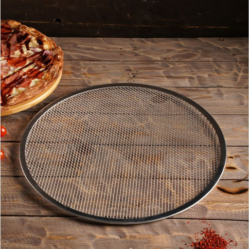 Форма для выпечки пиццы, d=40.5 см, алюминий, серебристая