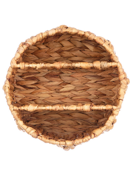 Корзина плетеная 25*25*19 см, с 3-мя секциями, водный гиацинт