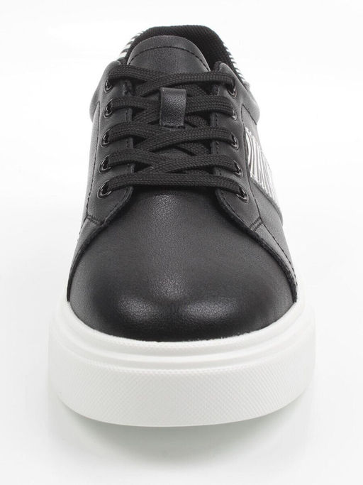 03-YC523-1 BLACK Полуботинки спортивные женские (натуральная кожа)