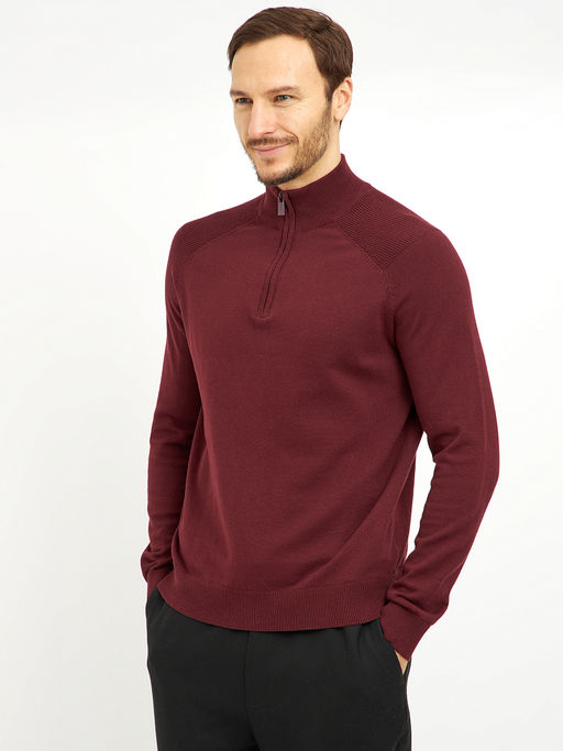 водолазка мужская из хлопка с воротником на молнии - Glenfield фото 3