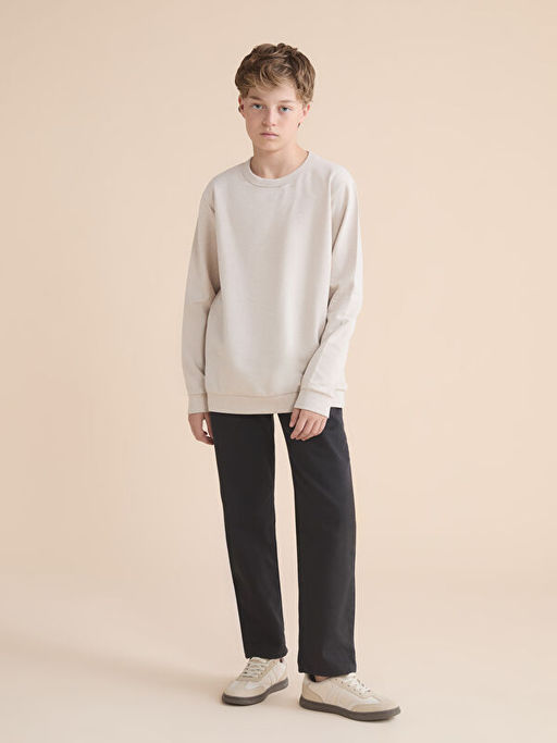 Bisiklet Yaka Erkek ?ocuk Sweatshirt