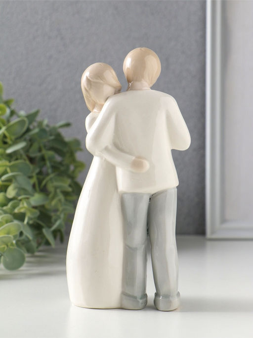 Сувенир керамика "Влюблённая пара. Близость" 8х5,5х17 см