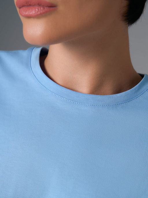 Укороченная футболка оверсайз с объёмным принтом DONT WAIT FOR MONDAY на спине - Eazyway фото 3