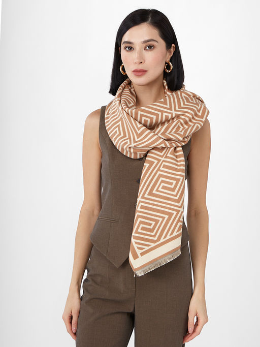 в составе ШЕРСТЬ и КАШЕМИР Большой, мягкий, теплый однотонный двусторонний палантин. - Tantino фото 4