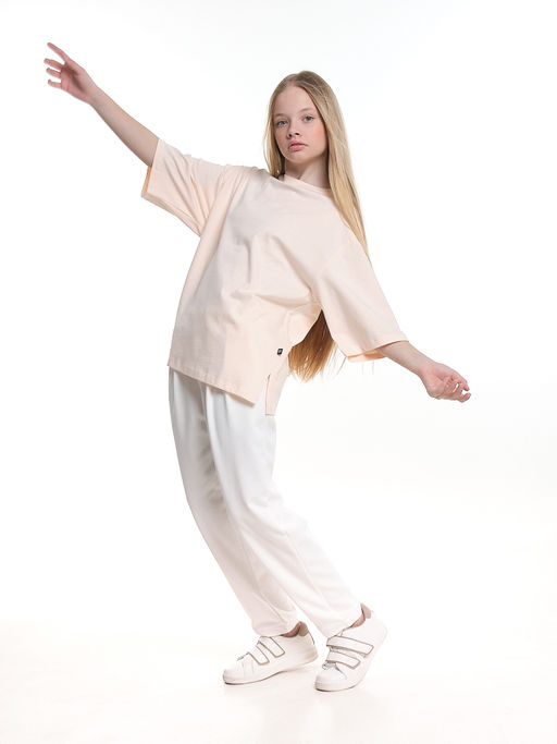 Брюки спортивные для девочки 22-3209 белый - Mini maxi фото 15