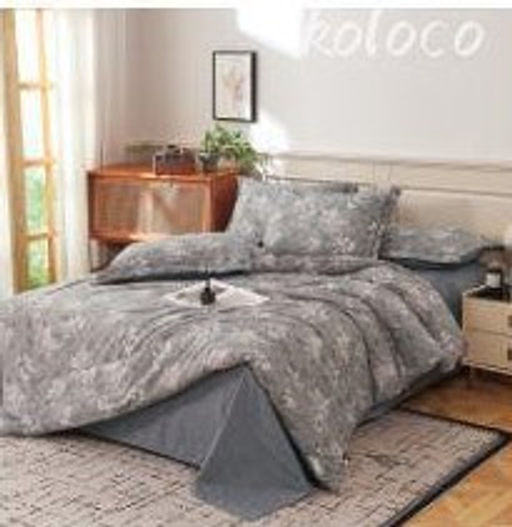 КПБ с одеялом простыней и наволочками KOLOCO 33-78 КОРИЧНЕВЫЙ