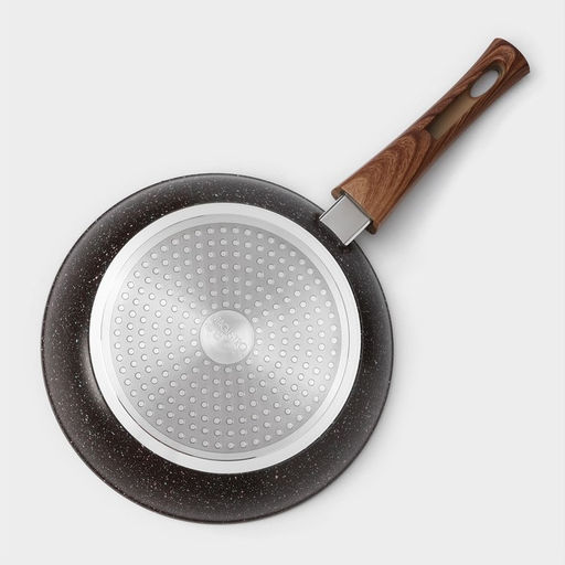 Сковорода Magistro Granit, d=24 см, съёмная ручка soft-touch, антипригарное покрытие, индукция, кованый алюминий, чёрная фото 9