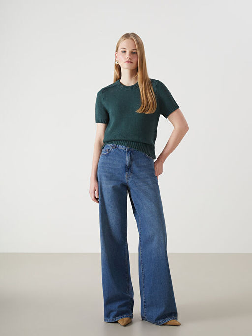 Bisiklet Yaka Kad?n Triko Kazak