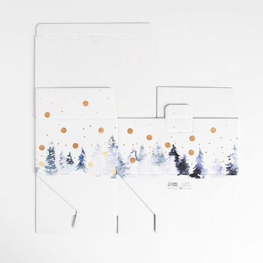 Коробка подарочная новогодняя складная Let it snow, 22×15×10 см, Новый год