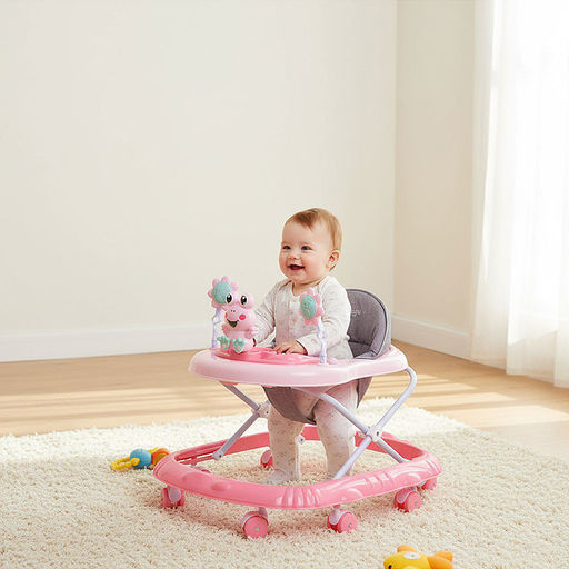 Ходунки "Веселый лягушонок" (цвет розовый)