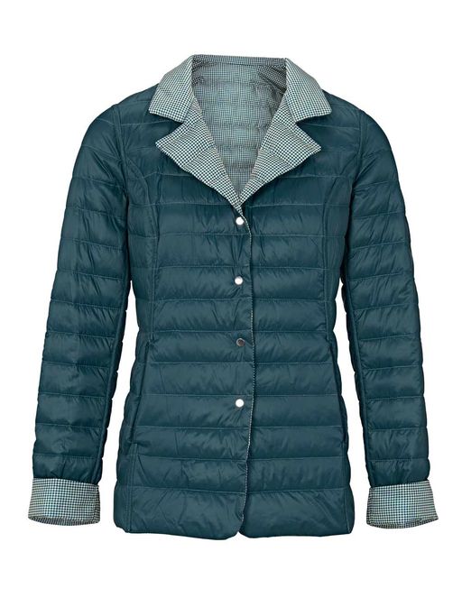 Пуховик двухсторонний, зелено-белый - Ashley brooke фото 2