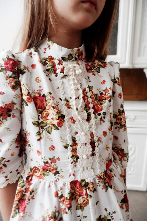 Платье МТ-422 лен букет бежевый