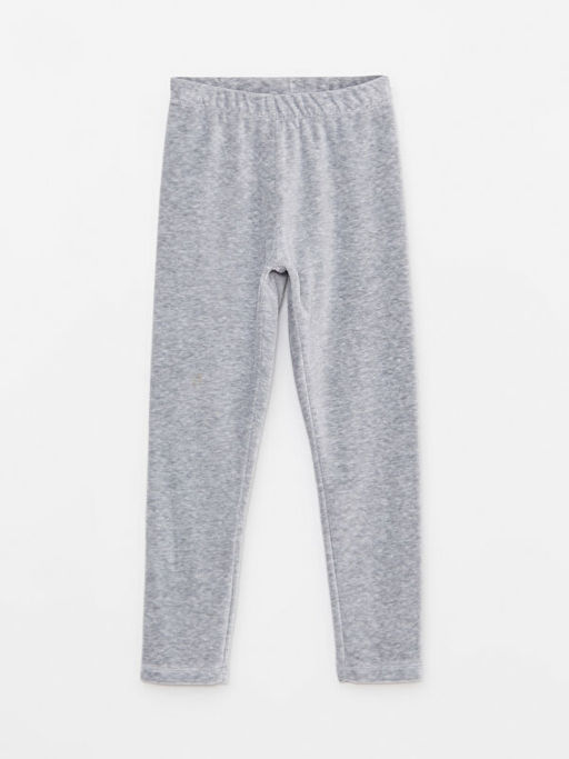 Beli Lastikli Basic Kadife K?z ?ocuk Tayt