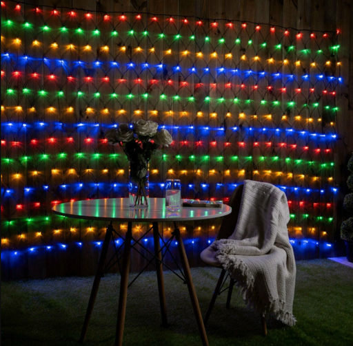 Занавес сетка 320Led, 3х2м ,МИКС,8 режимов,прозрачный провод.