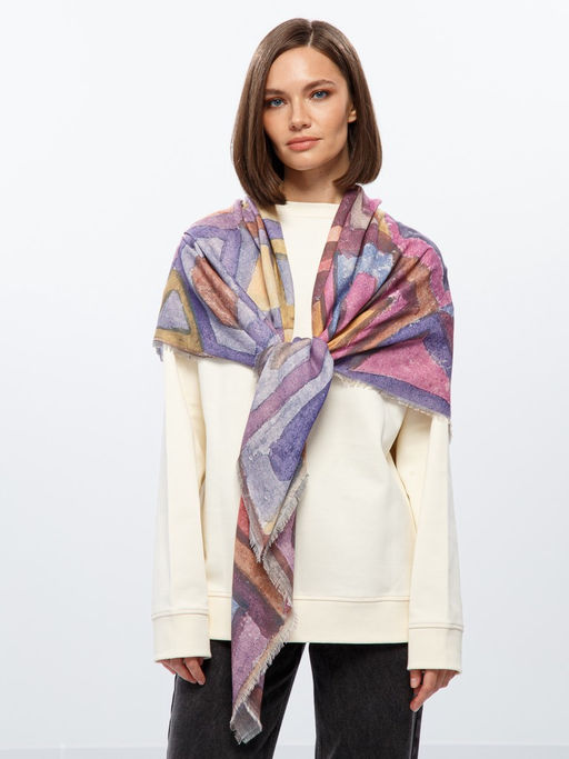 Платок жен. виск+шерсть 130х130 LG33-949-09