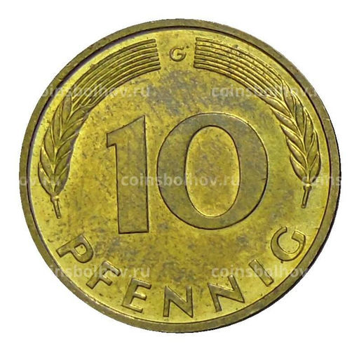 Монета 10 пфеннигов 1990 года G Германия