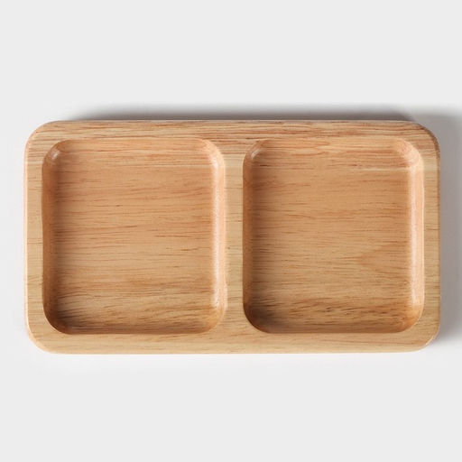 Менажница Magistro Tropical, 2 секции, 18×10×1.8 см, каучуковое дерево