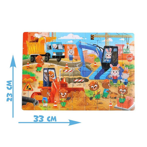 Пазл в металлической коробке Строим, роем и везём, 54 элемента - Puzzle time фото 2