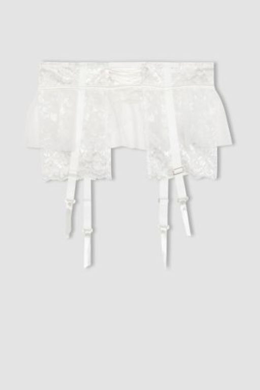 Fall in Love Bridal Beyaz Dantelli Jartiyer