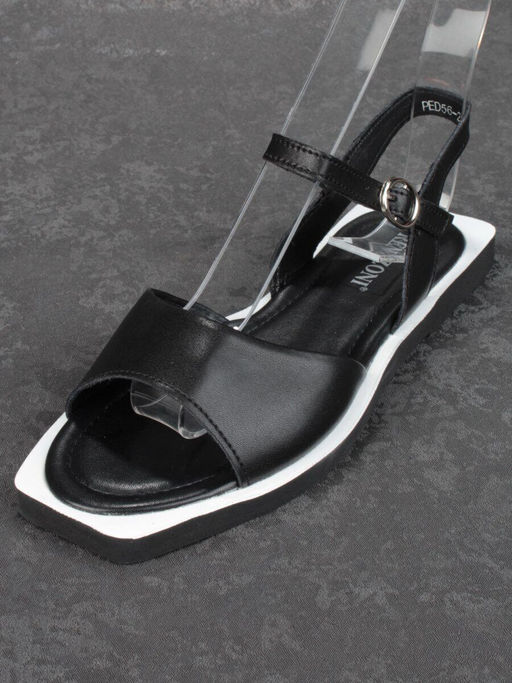08-PED56-2 BLACK Босоножки женские (натуральная кожа)