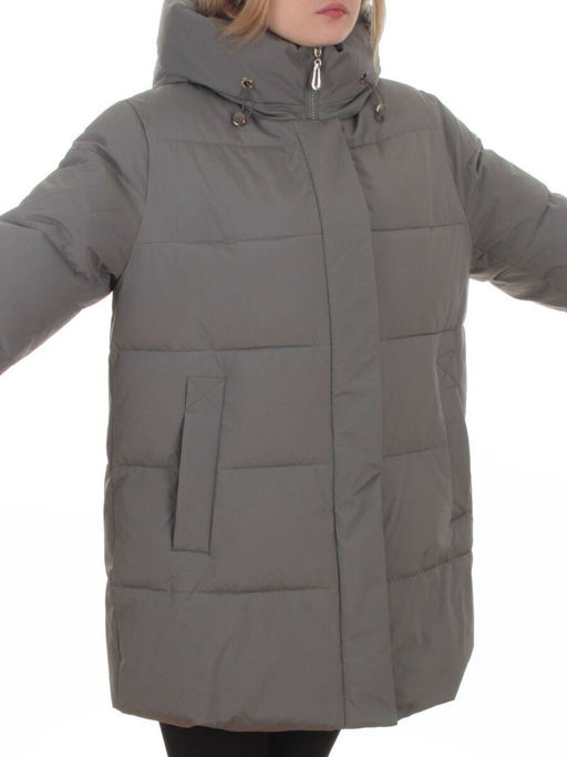 2405 GRAY Куртка зимняя женская (200 гр. холлофайбер)