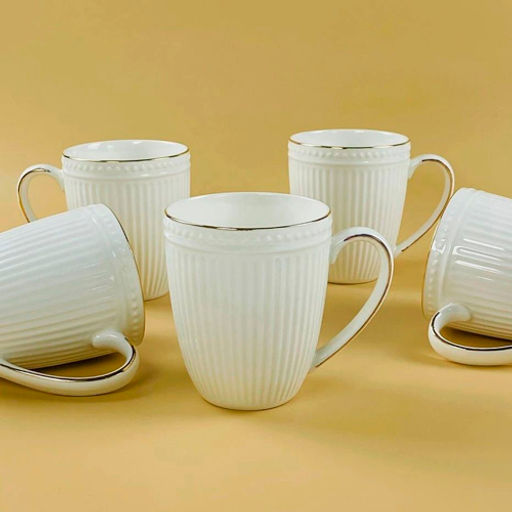 Набор из 6 кружек 400 мл в под.уп. Фарфор арт.305-108 /Lenardi/