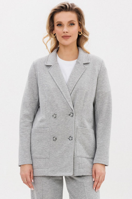 Жакет GO F4078/50-04.164-170 серый меланж