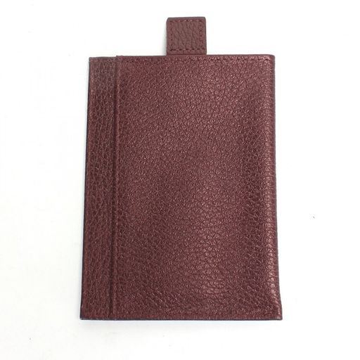 Обложка/футляр для паспорта Croco-П-408 натуральная кожа 1отд, 3карм, бордо металлик (232) 235890  фото 2