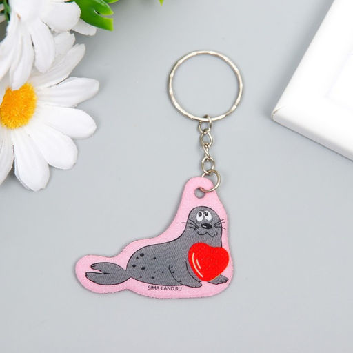 Цена за 12 шт. Брелок EVA Тюлень с сердечком 5х4 см - Simaland фото 4