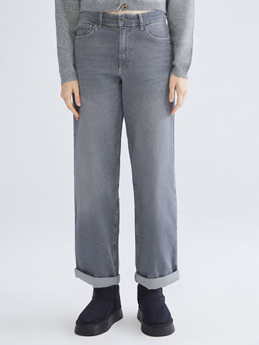 Boyfriend Fit Kad?n Jean Pantolon