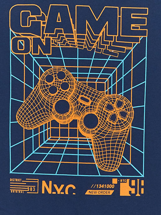 Bisiklet Yaka Bask?l? K?sa Kollu Erkek ?ocuk Ti??rt - Waikiki фото 3