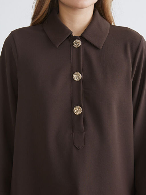 G?mlek Yaka Oversize Kad?n Tunik