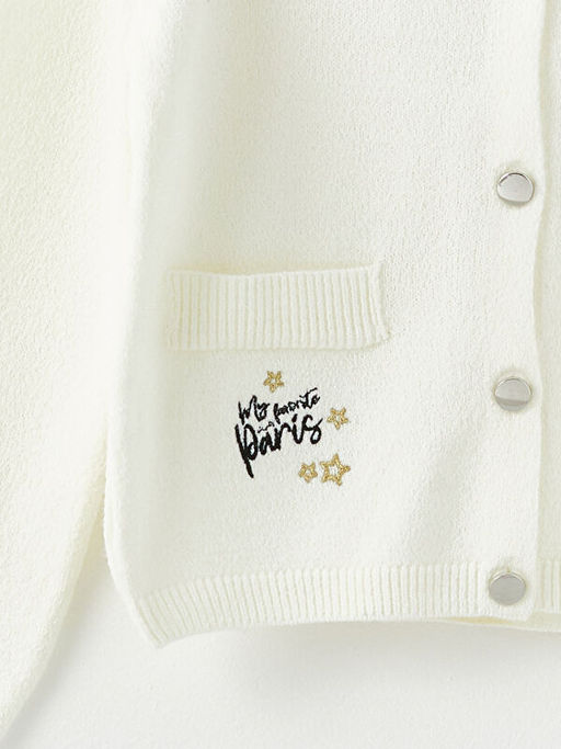 Bisiklet Yaka Nak??l? Uzun Kollu K?z ?ocuk Triko H?rka - Waikiki фото 3