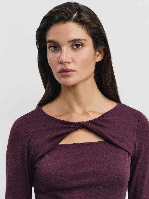 Лонгслив с декоративным узлом / Zarina  фото 6