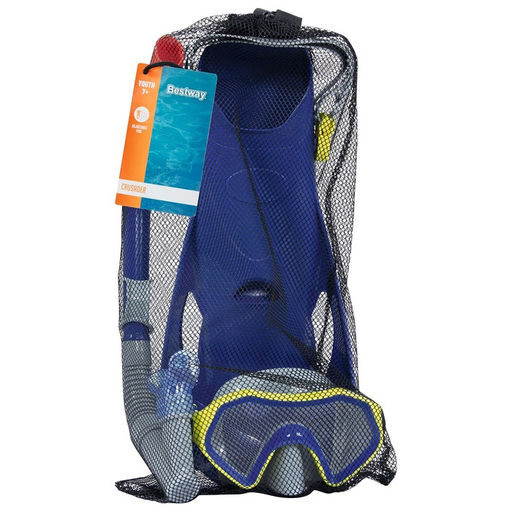 Набор для плавания Crusader Snorkel Set, маска, трубка, ласты, от 7 лет, цвет МИКС, 25046 Bestway