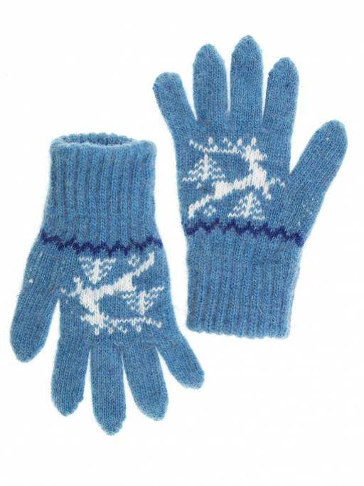 Перчатки детские с рисунком "Олень" 5101-8