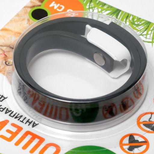 Биоошейник от паразитов ПИЖОН для кошек от блох и клещей, черный, 35 см  фото 3