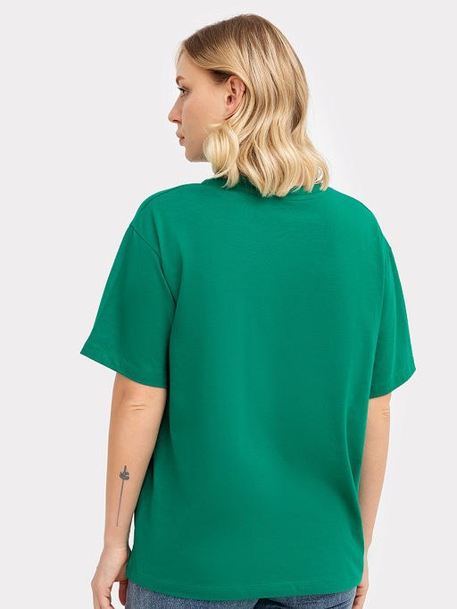 Футболка женская новогодняя зеленая с печатью - Mark formelle фото 5