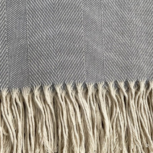 Плед Елочка 140х200см, бел/сер, хл 95%, пэ 5% - Paters фото 3