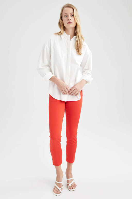 Атласные брюки прямого кроя Valentina Cigarette