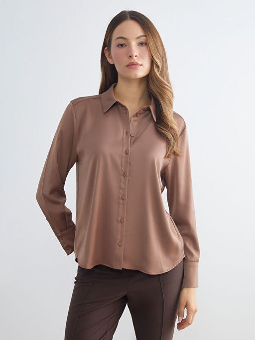 Oversize Saten Kad?n G?mlek