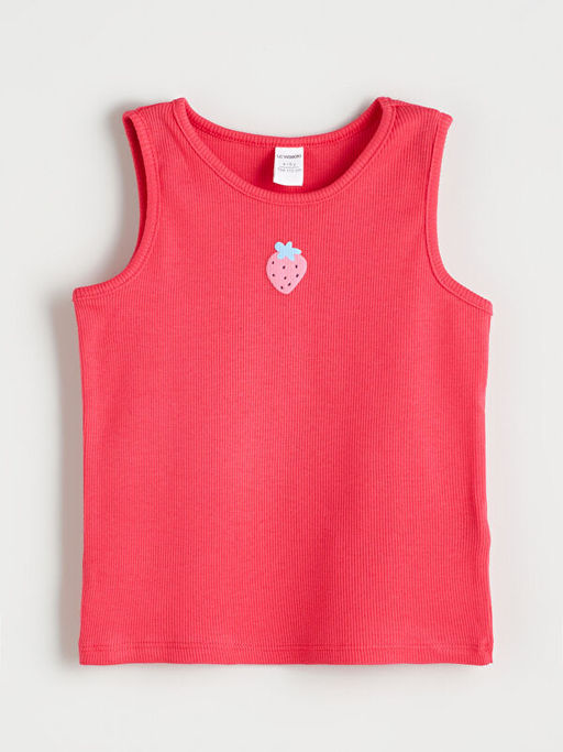 Bisiklet Yaka Bask?l? K?z ?ocuk Atlet 2li