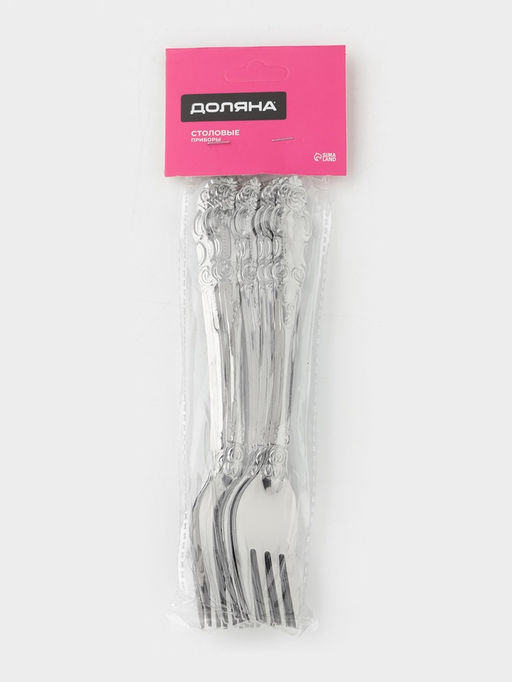 Набор вилок столовых Доляна Русиано, h=19 см, 12 шт., нержавеющая сталь, серебристый фото 6